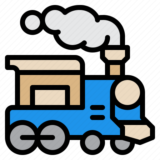 Steam, train, locomotive, transport, transportation, vehicle, conveyance icon - Download on Iconfinder