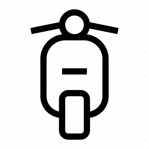 Scooter front, motorcycle, transport, transportation icon - Download on Iconfinder