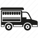 car, food truck, mobile shop, transport, truck, vehicle