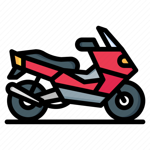 Motorcycle, motorbike, scooter, vehicle, transportation icon - Download on Iconfinder