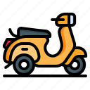 scooter, vespa, motorbike, motorcycle, vehicle, transportation