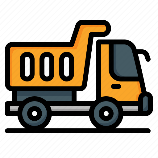 Dump, truck, construction, vehicle, transportation icon - Download on Iconfinder