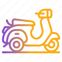 scooter, vespa, motorbike, motorcycle, vehicle, transportation