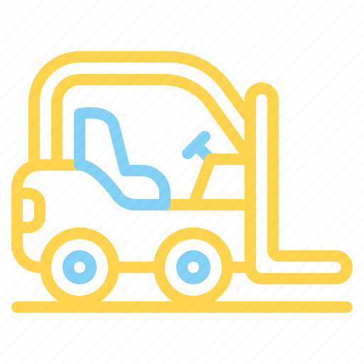Forklift, industrial, warehouse, logistics, vehicle, transportation icon - Download on Iconfinder