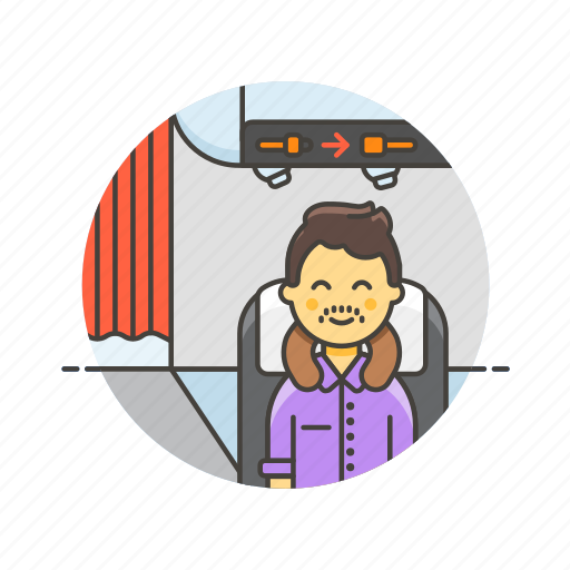 Air, cabin, passenger, transit, transportation, fly, man icon - Download on Iconfinder