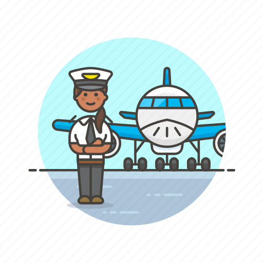 Air, captain, plane, transportation, fly, travel, woman icon - Download on Iconfinder