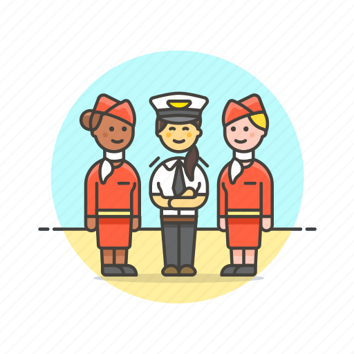 Air, captain, flightcrew, plane, transportation, fly, hostess icon - Download on Iconfinder