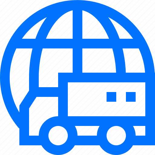 Global, international, logistic, transportation, truck, vehicles, worldwide icon - Download on Iconfinder
