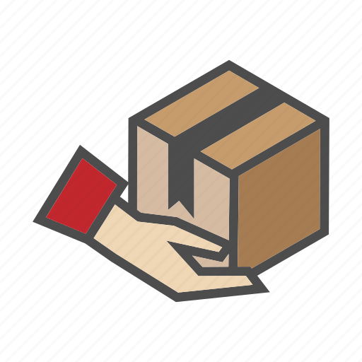 Cargo, delivery, hand, box, package, shop, shopping icon - Download on Iconfinder