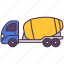 cement, construction, mixer, trailer, transport, truck, vehicle 
