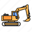 excavator, machinery, industrial, construction, heavy, digger 