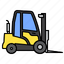 forklift, vehicle, werehouse, loading, cargo