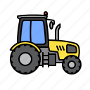 tractor, harvest, farmer, vehicle