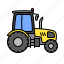 tractor, harvest, farmer, vehicle 