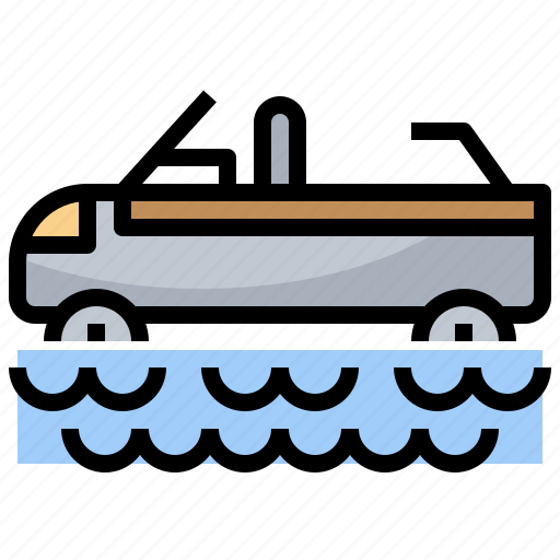 Amphibious, automobile, car, transport, transportation, travel, vehicle icon - Download on Iconfinder
