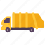 garbage, lorry, trailer, transport, truck, vehicle 