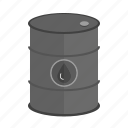 barrel, can, drop, fuel, gasoline, oil, tank