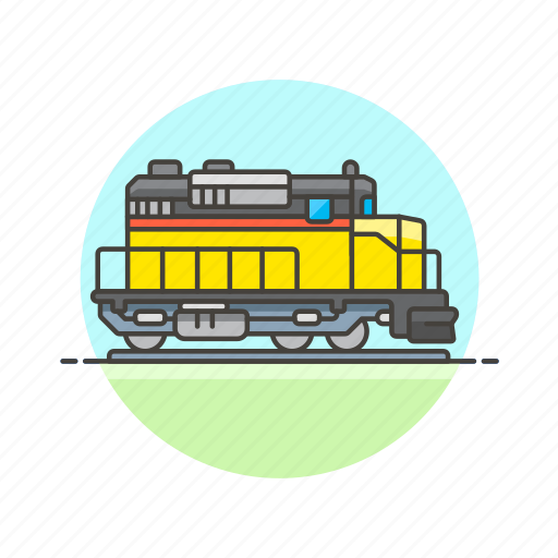 Diesel, engine, train, transportation, railway, travel, vehicle icon - Download on Iconfinder