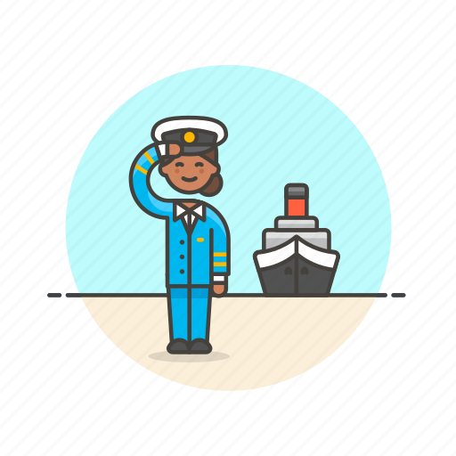 Captain, ship, transportation, crew, marine, sea, woman icon - Download on Iconfinder