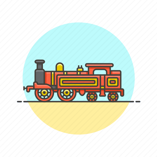 Engine, steam, train, transportation, delivery, old, railway icon - Download on Iconfinder