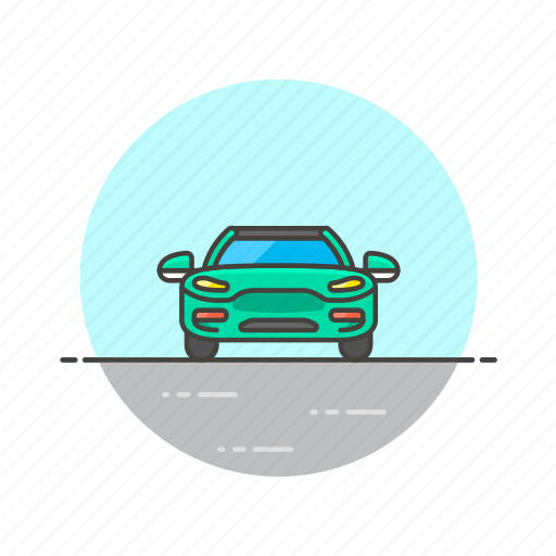 Car, road, transportation, automobile, green, vehicle icon - Download on Iconfinder