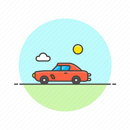 Car, road, transportation, automobile, red, vehicle icon - Download on Iconfinder