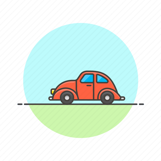 Beetle, car, road, transportation, automobile, red, vehicle icon - Download on Iconfinder