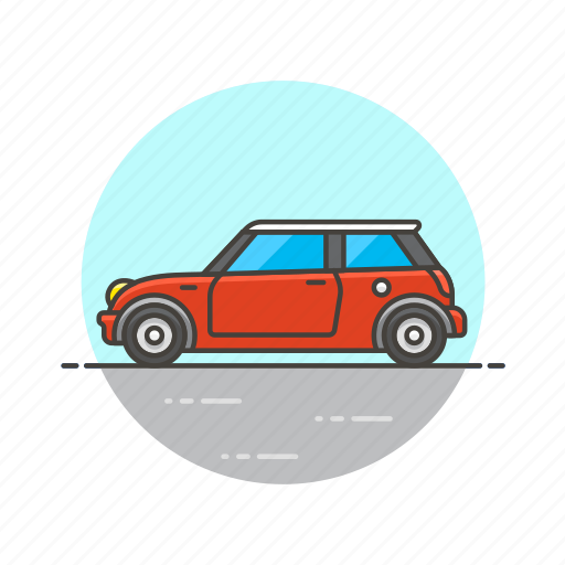 Car, couper, mini, road, transportation, automobile, red icon - Download on Iconfinder