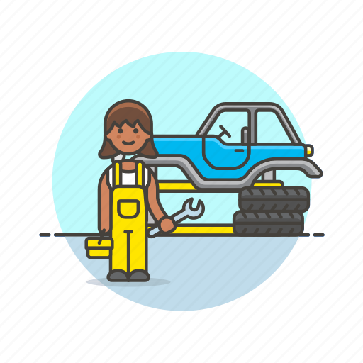 Mechanic, road, transportation, automobile, check, spanner, tire icon - Download on Iconfinder