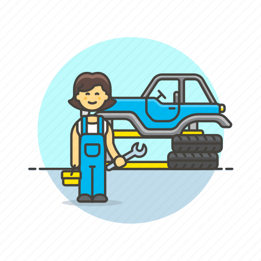Mechanic, road, transportation, automobile, car, change, spanner icon - Download on Iconfinder