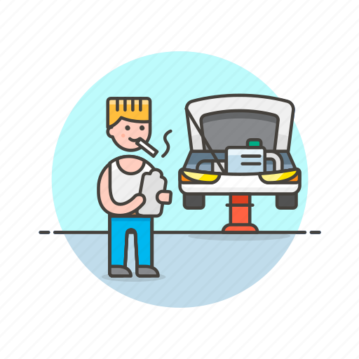Car, inspector, mechanic, road, transportation, automobile, check icon - Download on Iconfinder