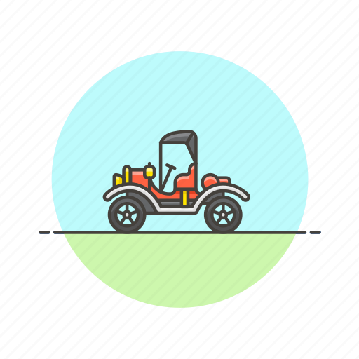 Car, road, transportation, vintage, automobile, red, vehicle icon - Download on Iconfinder