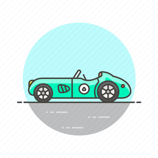 Car, racing, road, transportation, vintage, automobile, vehicle icon - Download on Iconfinder