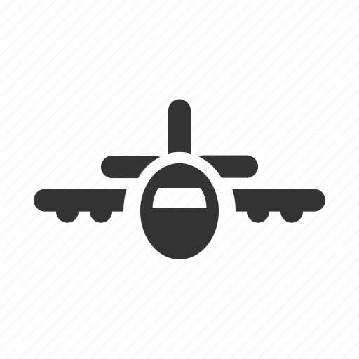 Aircraft, flight, front, plane, transportations, view icon - Download on Iconfinder
