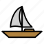 sail, sailboat, sea, ship, transportation 