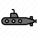 bathyscaph, militaly, nautical, submarine, transportation, underwater