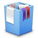 Blue, full, trash icon - Free download on Iconfinder