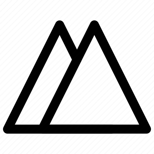Hiking, mountain, peak, triangle icon - Download on Iconfinder