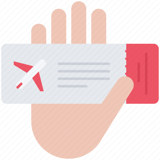Airplane, hand, holidays, ticket, tour, travel icon - Download on Iconfinder