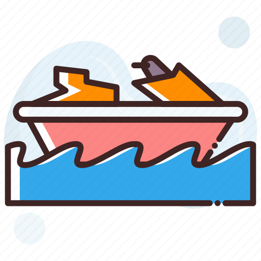 Jet boat, powerboat, water boat, water motorbike, water transport icon - Download on Iconfinder