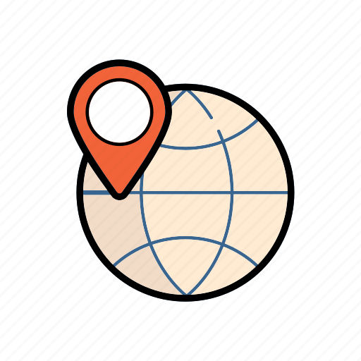 Globe, world, orb, pin icon - Download on Iconfinder