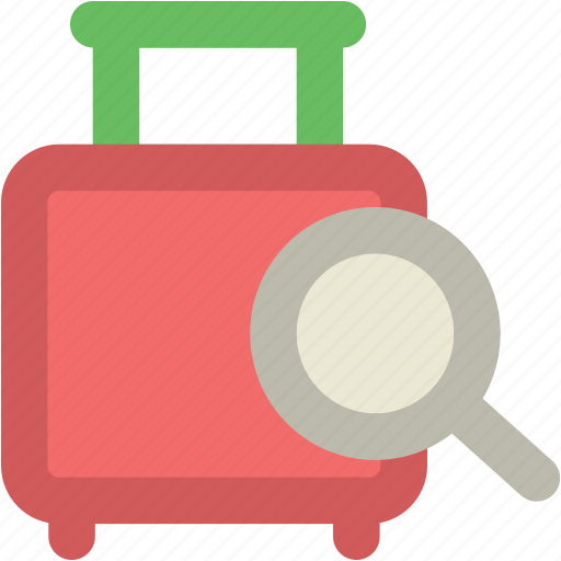 Airport security, luggage bag, luggage scanning, magnifier, search tool, travel bag icon - Download on Iconfinder