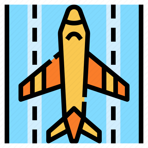 Airplane, plane, runway, transport, travel icon - Download on Iconfinder