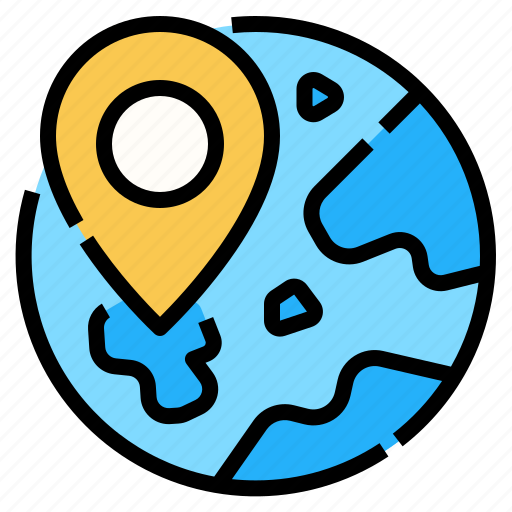 Destination, gps, location, pin, world icon - Download on Iconfinder