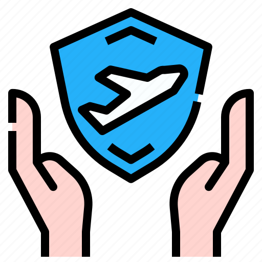 Airplane, insurance, protection, travel icon - Download on Iconfinder
