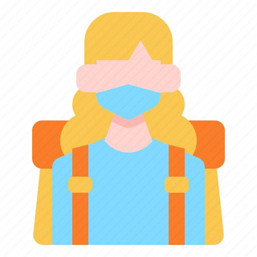 Avatar, backpacker, tourist, traveler, traveller, vacation, woman icon - Download on Iconfinder