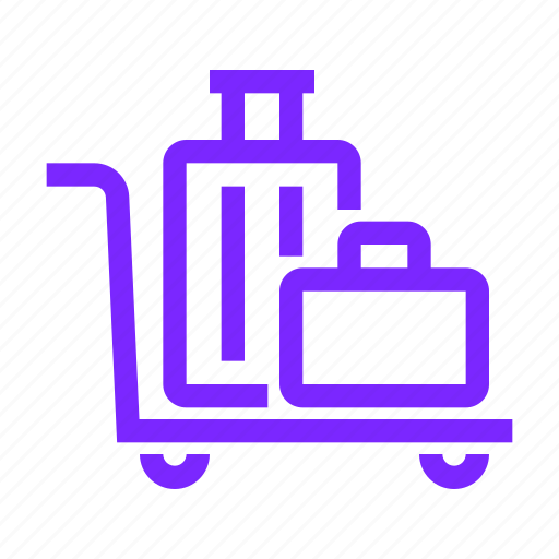 Luggage, airport, trolley, baggage, cart icon - Download on Iconfinder