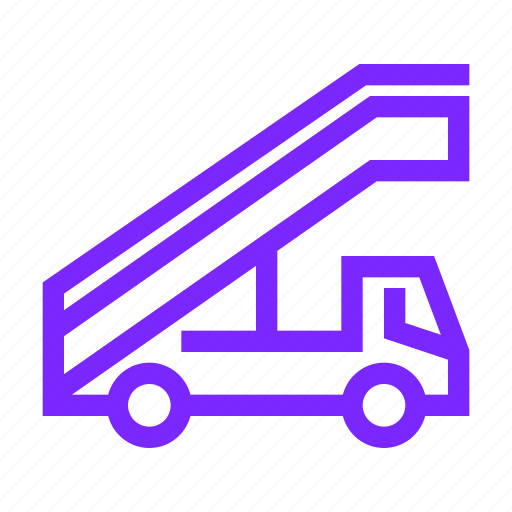Stairs, truck, ladder, transport, travel icon - Download on Iconfinder