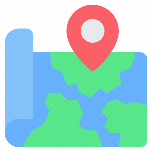Map, navigation, location, pointer, pin, placeholder, paper icon - Download on Iconfinder