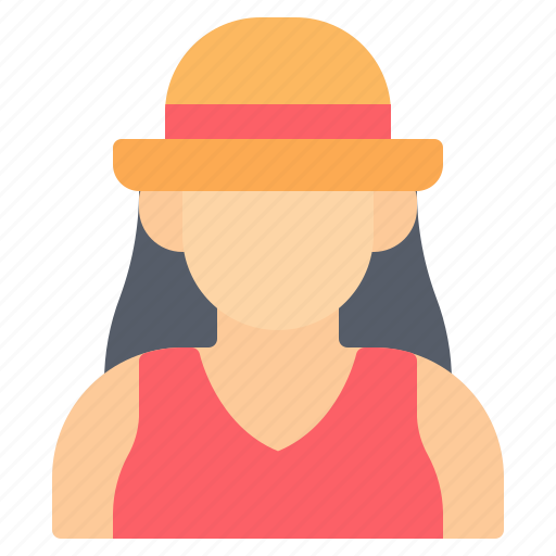 Tourist, sunhat, hat, summer, holiday, user, avatar icon - Download on Iconfinder